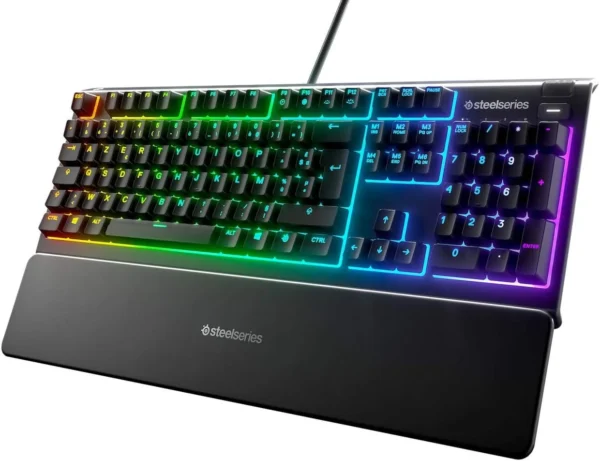 Clavier Gaming mécanique - Steelseries Apex 3 - Rétroéclairage PrismSync RGB Châssis en aluminium - Molette de réglage - 12 Mois (Livré entre 3-5 jours)