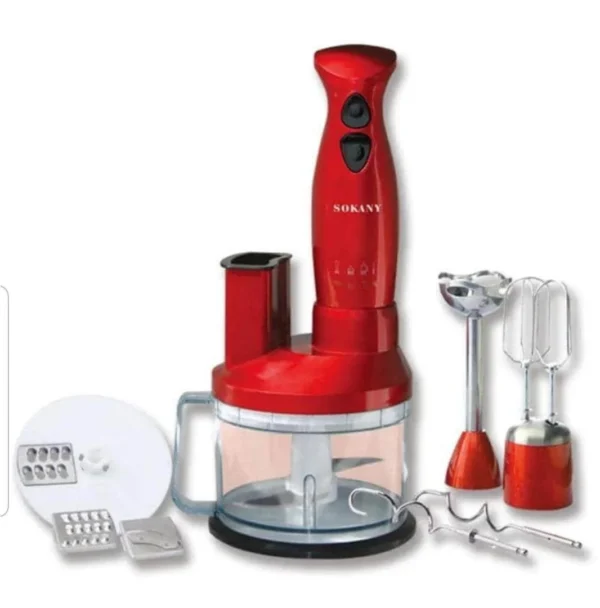Robot multifonctionnel Sokany SM-5011-7 - 7 en 1 - 600 W - rouge - 03 mois garantie