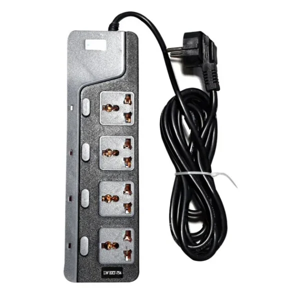 Rallonge Light Waves - EXT -52U - Prise d'extension - 5 ports - 2 ports USB 2P / 3 mètres - 5 voies