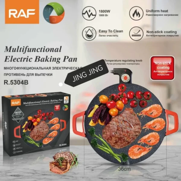 AGRO RAF Poêle à Frire électrique Multifonction 1800W