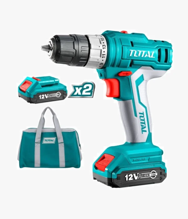 Perceuse Visseuse sans Fil - Total TDLI1222 - 12 V - Avec 2 batteries et chargeur - 6 Mois
