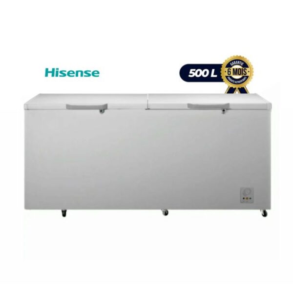 Congélateur coffre Hisense - FC-729- 500 litres - Gris - 6 Mois