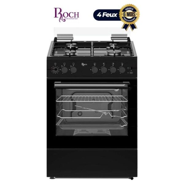 Cuisinière à gaz ROCH 4 feux 60*60  RGC-60-G4-G - Garantie 6 mois