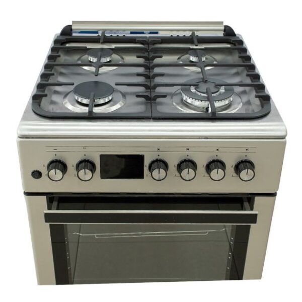 Cuisinière à Gaz - SUPER FLAME - toutes options - 4 Feux - 60 x 60 cm - SF-FF6402GBZG - Avec panneau de commande numérique - Inox - Garantie 6 mois - Image 2