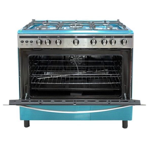 Cuisinière à Gaz FIABTEC - Full option - FT-F900-SS430-MATT - 5 Feux - 60 x 90 cm - Grand four - INOX - Garantie 6 mois - Image 3