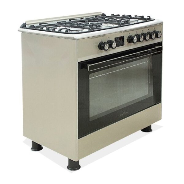 Cuisinière à Gaz - SUPER FLAME - Full option - 5 Feux - 60 x 90 cm - SF-FG9502GBZG - Grand four - Avec panneau de commande numérique - Inox - Garantie 6 mois - Image 2