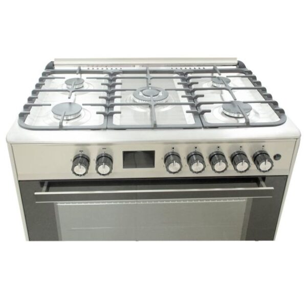 Cuisinière à Gaz - SUPER FLAME - Full option - 5 Feux - 60 x 90 cm - SF-FG9502GBZG - Grand four - Avec panneau de commande numérique - Inox - Garantie 6 mois - Image 3
