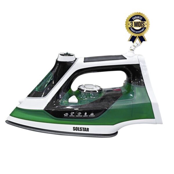 Fer à repasser a vapeur - Solstar - IS 1168A-GRV SS - 2600W - 280 ml - Vert noir - 3 mois