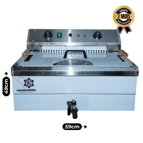 Friteuse Électrique - EF-30 - 30 litres - 4,8KW - 50 à 200 degrés - Minuteur de cuisson - Inox - Garantie 6 mois