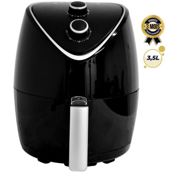 Friteuse sans huile/Air Anti Adhésive - Royal Swiss - AF20335M - 3,5 Litres - 1400 Watts - Noir - Garantie 3 mois