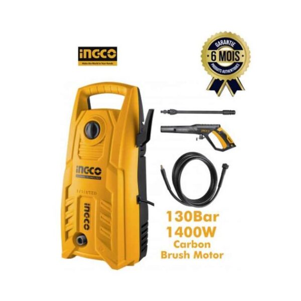 Nettoyeur haute pression - INGCO HPWR14008 - 1400W - 130bar - Garantie 6 mois