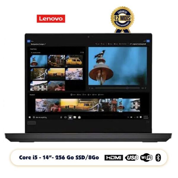 Laptop Lenovo ThinkPad E14 Gen 2 - 14" - Intel Core i5-1135G7 ‎- 256 Go SSD - 8Go RAM - Intel Iris Xe Graphics - Windows 11 Pro - 12 mois