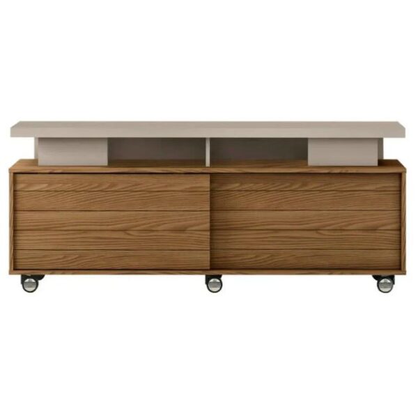Meuble TV AGEO - MT-18734 - Jusqu'à 60 Pouces Chêne et Taupe - Beige/Marron