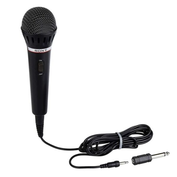 Microphone vocal Sony F-V120 pour systèmes de home cinéma et barres de son, filaire