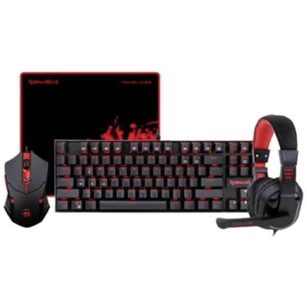 Combo périphériques Gameur Redragon K552 clavier mécanique + Casque gaming + Souris filaire + Tapis souris - Garantie 6 Mois ( Livré sous 3 - 7 jours )