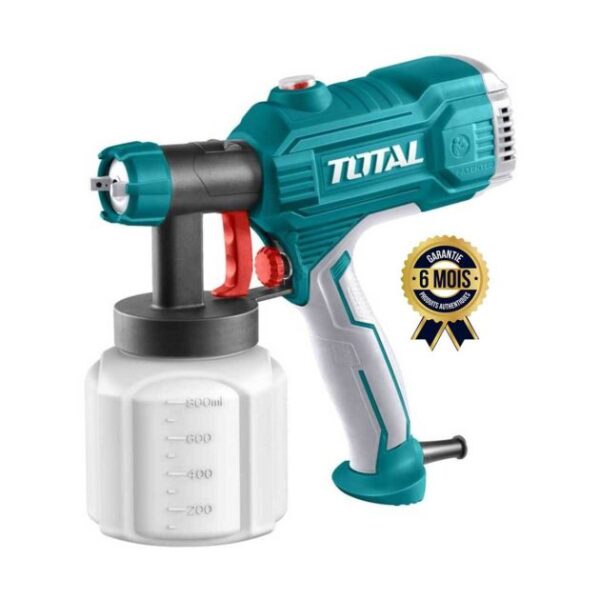 Pistolet à peinture électrique - TOTAL TT3506 - 450W - 800 ml - 6 Mois