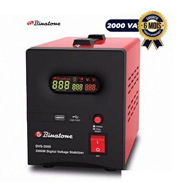Régulateur de tension Binatone DVS- 2000 - 2000VA - Garantie 6 mois